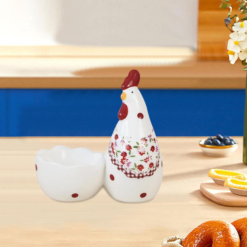 Egg Cup Holder Breakfast Easy to Clean Table Decoration Porcelain Stand Tray for