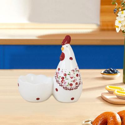 Eierbecherhalter Frühstück Leicht zu reinigen Tischdekoration Porzellan Ständer Tablett für