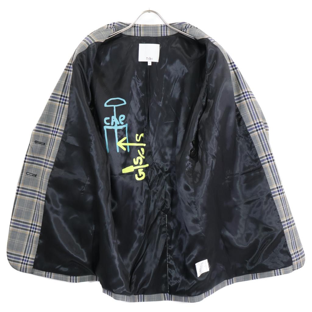 tibi [Excellent Condition] 430-8250850 Oversized Checked Blazer, Checked, Oversized Tailored Jacket S grayUsed