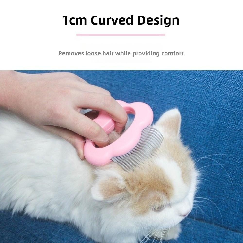 Fine Soft Brush Pet Hair Removal Brush Plastic Handle Deshedding Brush For Long Short Hair