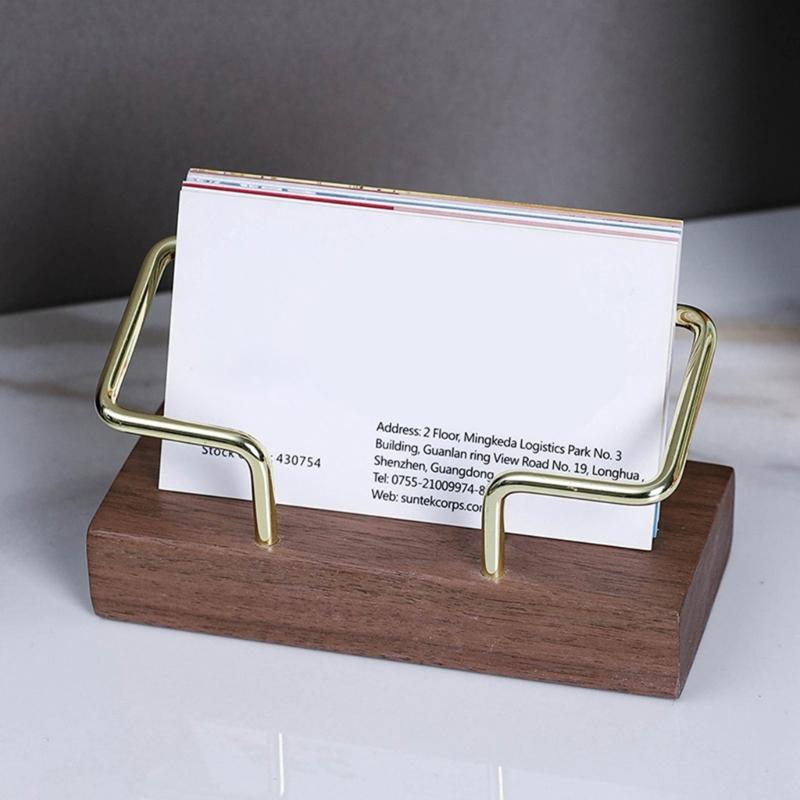 Metal Business Card Holders Business Card Stand Postcard Holders Creative Business Card Display Rack for Office Tabletop