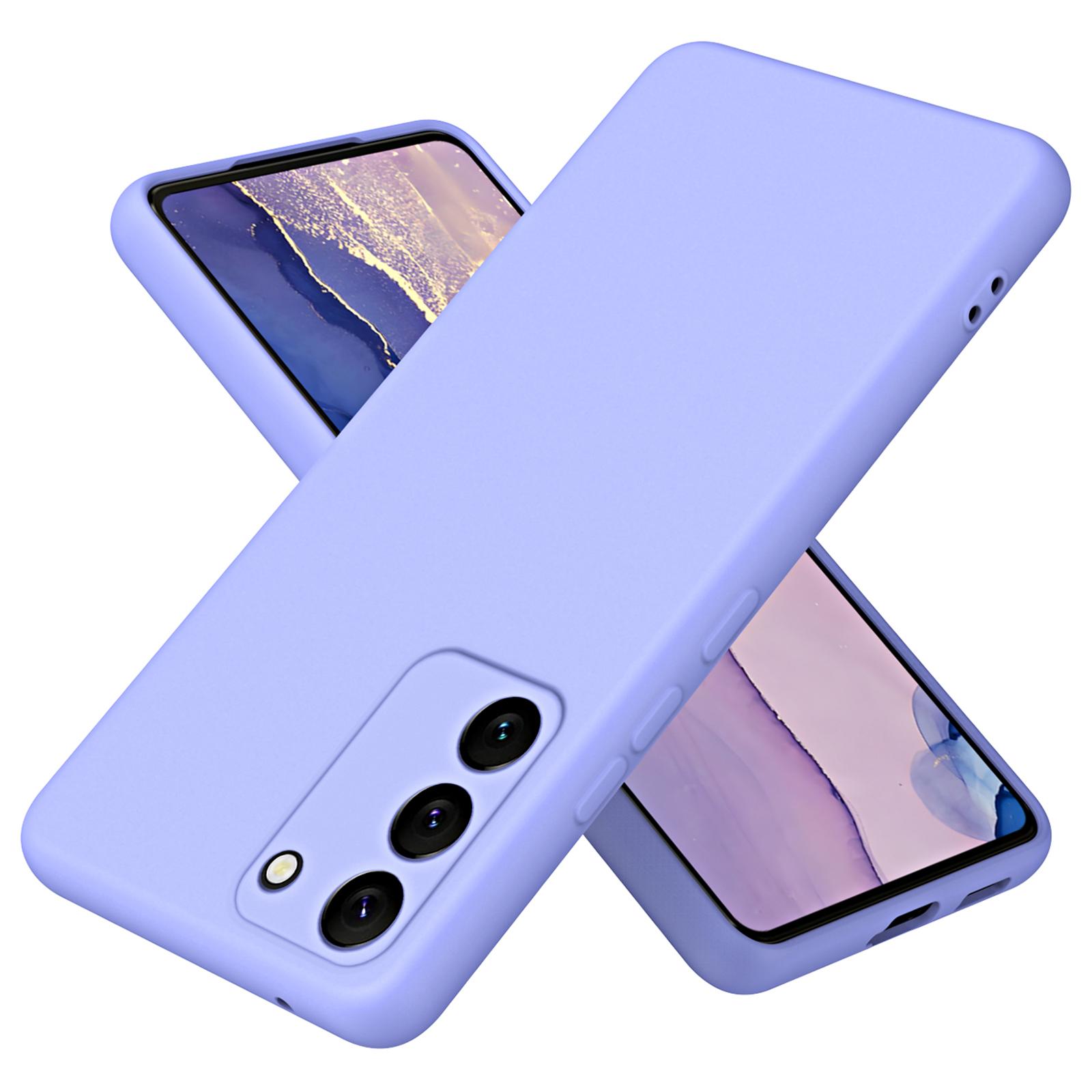 

Для Samsung Galaxy S23+ Толщина 2,2 мм Ударопрочный Чехол для Телефона Подкладка из Микрофибры Прорезиненный Гибкий ТПУ Защитный Чехол Purple