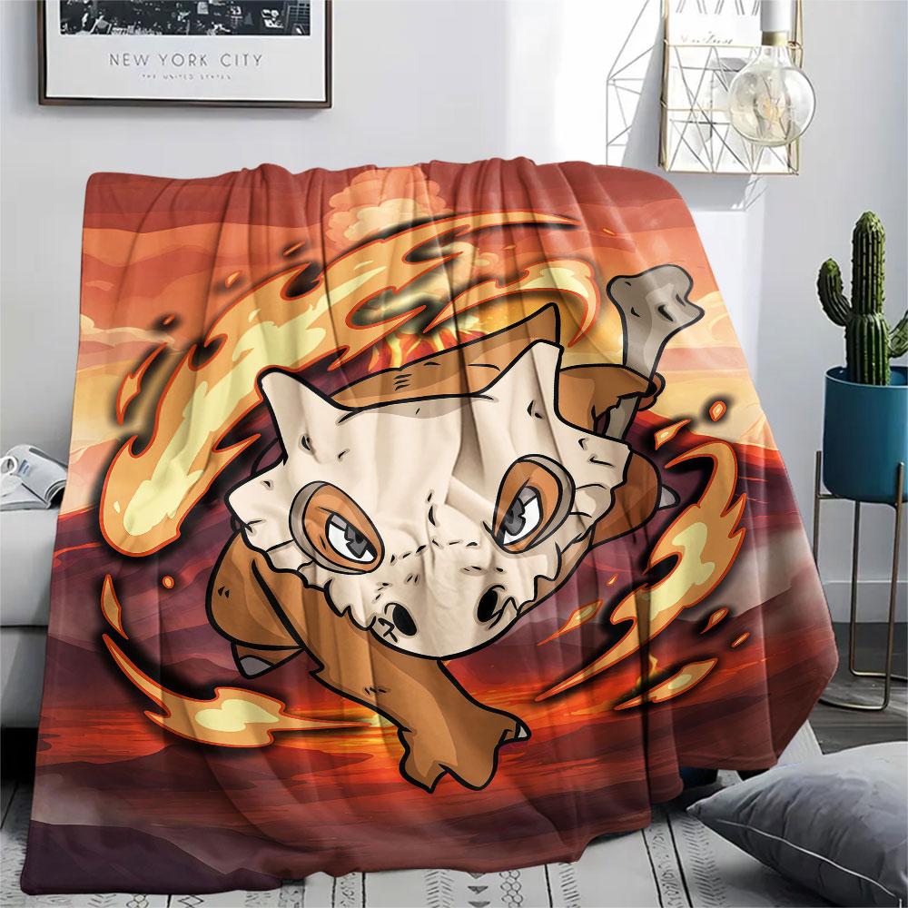 1 Pezzo Coperta in Flanella con Stampa Cubone, Alta qualità Confortevole per Tutte le Stagioni, Decorazione per la Casa, Calore e Comfort, Perfetta per Regali di Natale