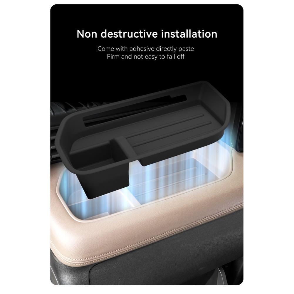 Silicone Car Dashboard Cup Holder with Precise Fit Non Slip Waterproof Storage Box for Delica 2025 34.2x15.9x8.7cmGood Product