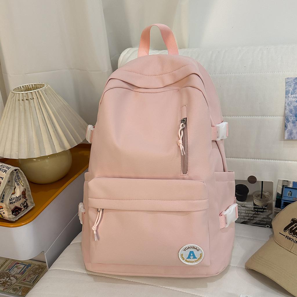 Schoolbag college style backpack girls new Korean ins high value candy color schoolbag junior high school students lightweight backpack
