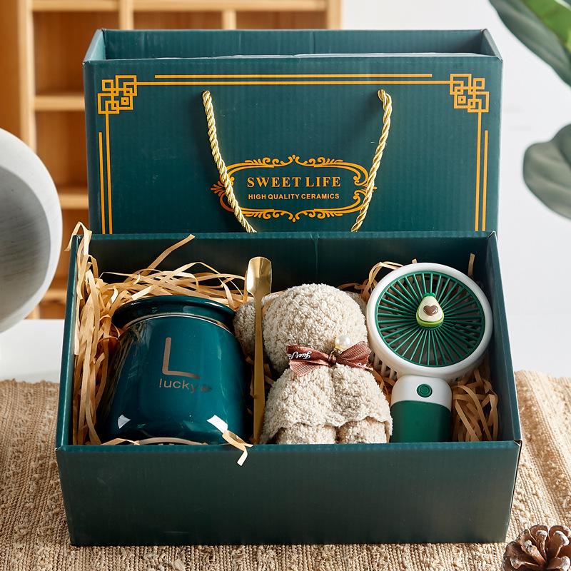 Ceramic 55° Temperature-Control Mug Set with Lid & Gift Box