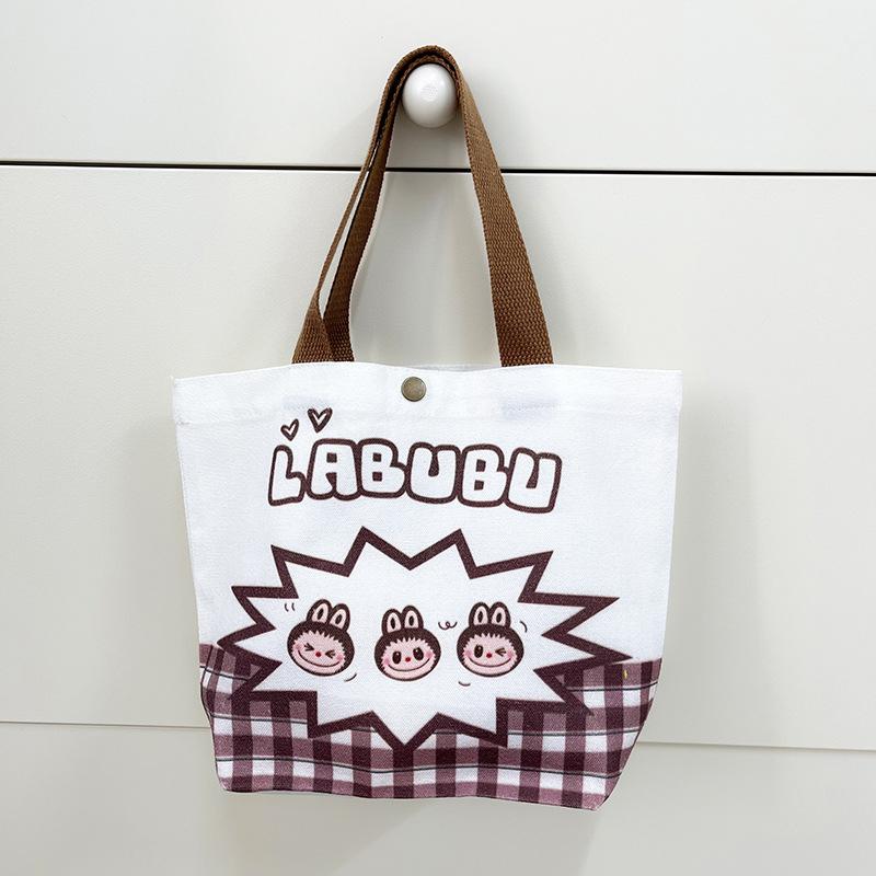 

Новая милая мультяшная сумка-тоут большой вместимости, холщовая сумка студенческая на плечо портативная женская 28*22*10cm