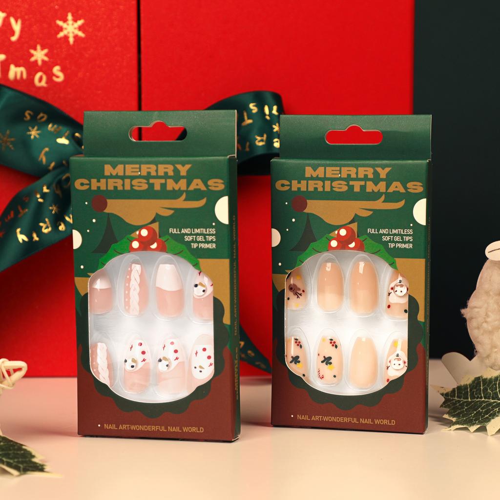 Christmas Wear Nail Nail Sticker Fake Nail Advanced Patch Nail Nail Patch Removable Wear Nail Art