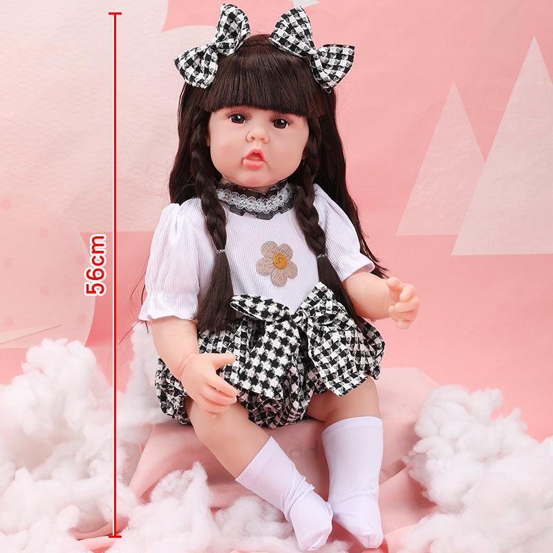 56cm Reborn Simulation Barbie Baby Doll Gift Set - Soft Gel Toy for Girls
