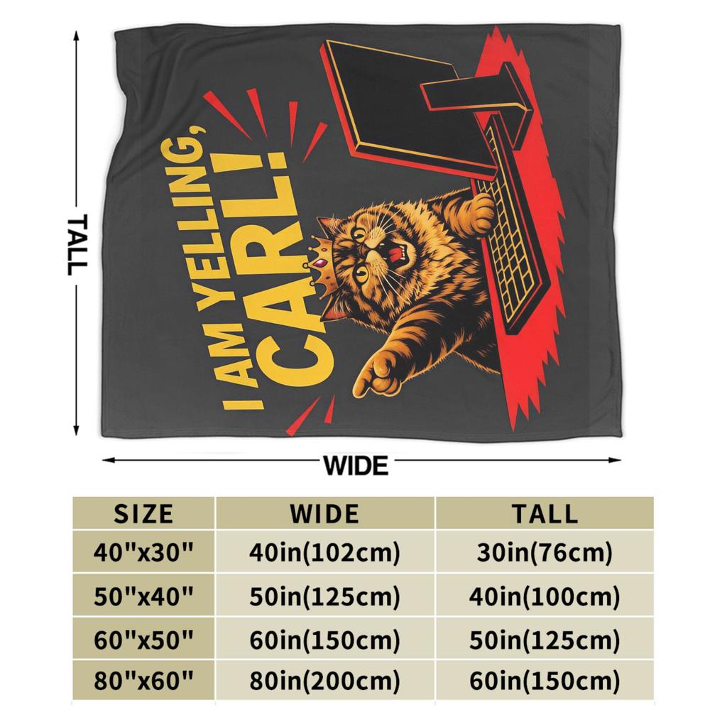 Dungeon Crawler Carl I am Yelling Carl Flannel Blanket Winter Soft Warm Bedding Throws for Child Living Room Sofa Bed Cover