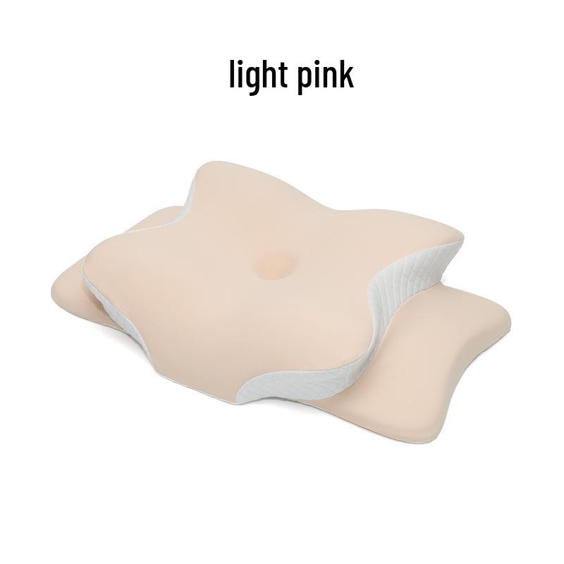 

Neck Support Memory Foam Pillow for Deep Sleep and Cervical Spine Comfort 62x41x10/8 cm светло-розовый