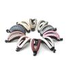 Korean Style Black Arch Bridge Hair Claw Clip - Wrapped Cloth Twist Banana and Resin Plastic Accessories
