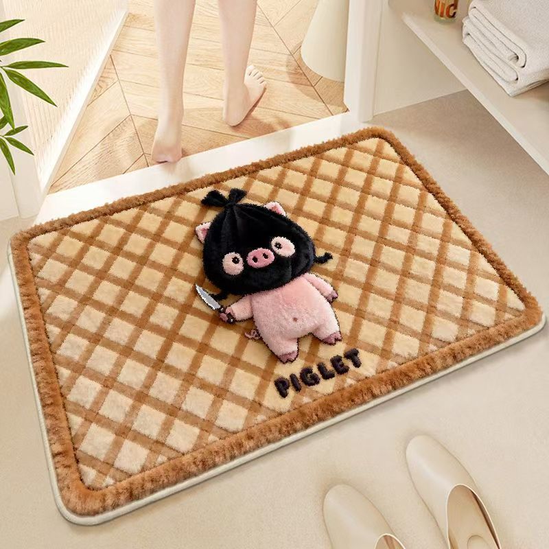 Imitation cashmere bathroom floor mat toilet toilet toilet door  absorbent foot mat household  carpet