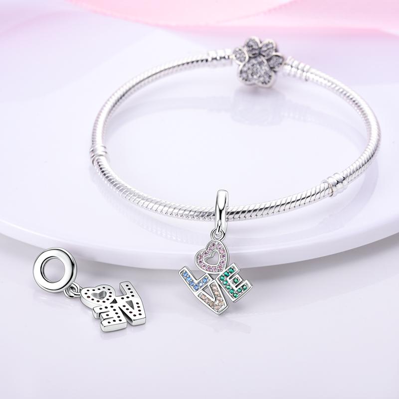 Original Charms Copper Colorful Infinite Love Pendants Fit Charms Plata Bracelets For Women Jewelry Making Fine Gifts