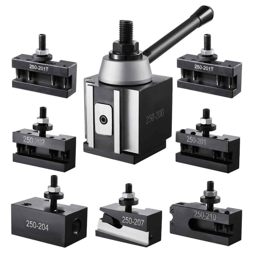 Quick Change Tool Post Set 8 Pcs Lathe Tool Holders for 10"-15" Mini Lathe