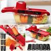 Kitchen Tools 6 In 1 Vegetable Slicer and Cutter with Steel Blade Slicer Potato Peeler Carrot Grater Dicer Portable Accessories
