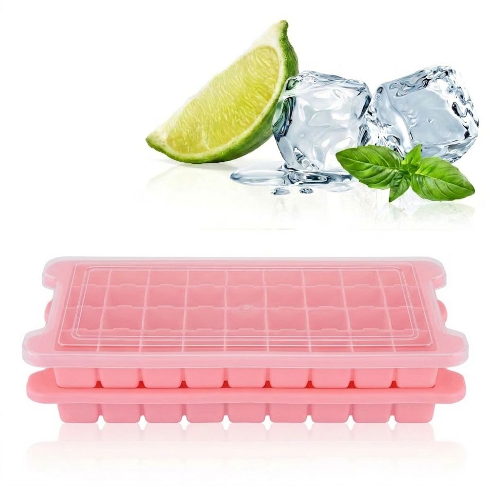 2pcs 36 Grid Ice Mold Removable Lid Ice Cube Maker Stackable Ice Cubes Tray Kitchen
