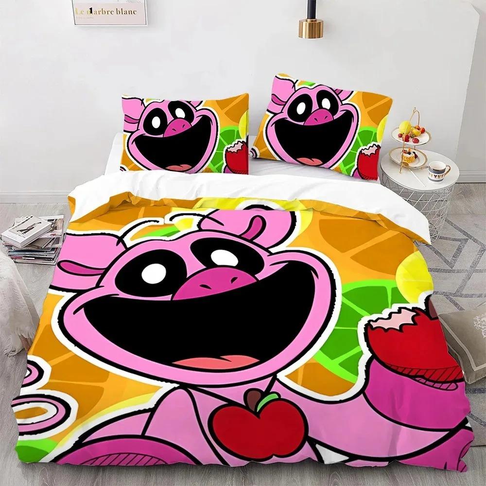 S-smiling Critters Cartoon Bedding Sets Exquisite Bed Supplies Set Duvet Cover Comforter Set Bedding Set Luxury Birthday Gift