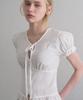HAINT Sia Sheering Crop Tie Blouse 2Col_Ivory