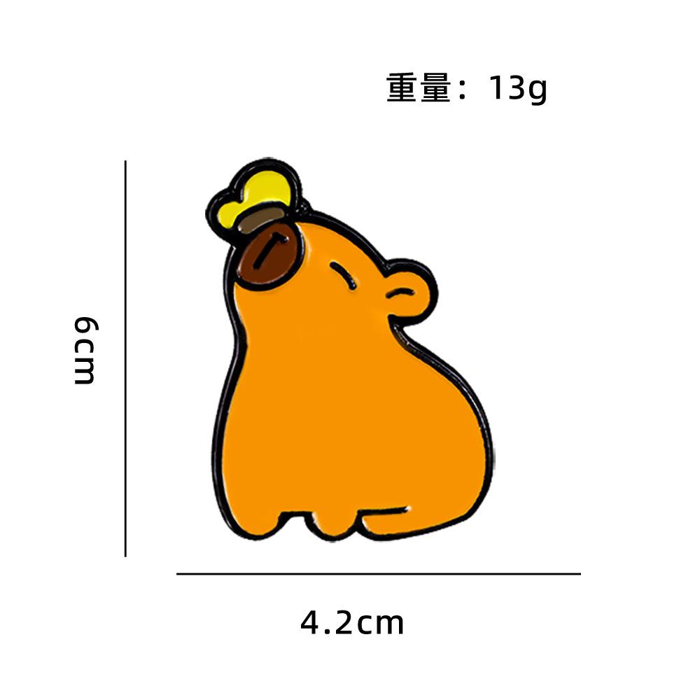 Strong Adsorption Metal Capybara Fridge Magnet, Creative Cute Cartoon Animal Magnetic Sticker, Decorative Magnet for Home Kitchen Refrigerator