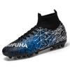 High-top Football Shoes New Long Spike Shoes Youth Outdoor Lawn Football Game Player Training Shoes