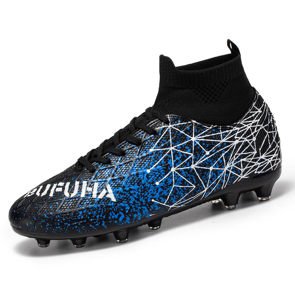 High-top Football Shoes New Long Spike Shoes Youth Outdoor Lawn Football Game Player Training Shoes
