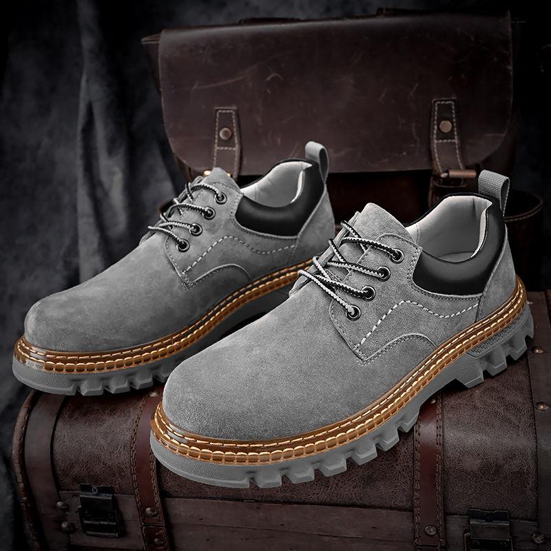 Martin Shoes Męskie retro rabarbarowe buty, niskie, pojedyncze buty