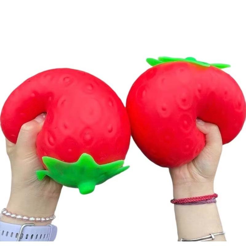 14cm Giant Realistic Strawberry Slow Rebound Squishy, Super Soft Squeeze Fidget Toy for Adult Stress Anxiety Relief  Gift