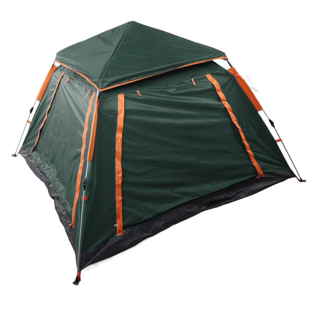 Outdoor Camping 3‑4 Person Tent Waterproof Automatic Pop Up Tent with 4 Doors for Family Travel Hiking