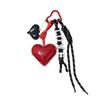 English Letter Braided Rope Car Keyrings PU Love Rope Bag Charm  Kids Gifts