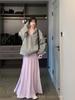 Solid Color Knitted Fishtail Skirt: Women's High-Waisted Slim A-line, Mid-Length for Autumn/Winter 2025