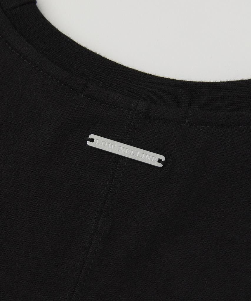 Lounellain Low Incision Cotton T-Shirt_Black