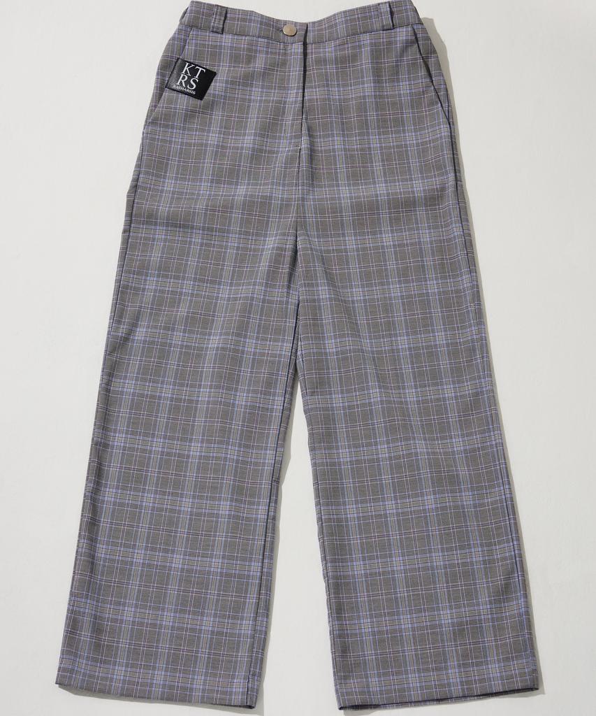 KATHARSIS Check Wide Pants (Purple)_S M