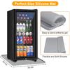 Mini Fridge Silicone Mat with Raised Edge, 23.6''x19.7'' Heavy Duty Under Refrigerator Mat, Mini Fridge Drip Pan Protect From Appliance Leaks Water