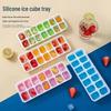 14-Grid Silicone Ice Cube Tray with Lid - Easy Release Square Popsicle Mold