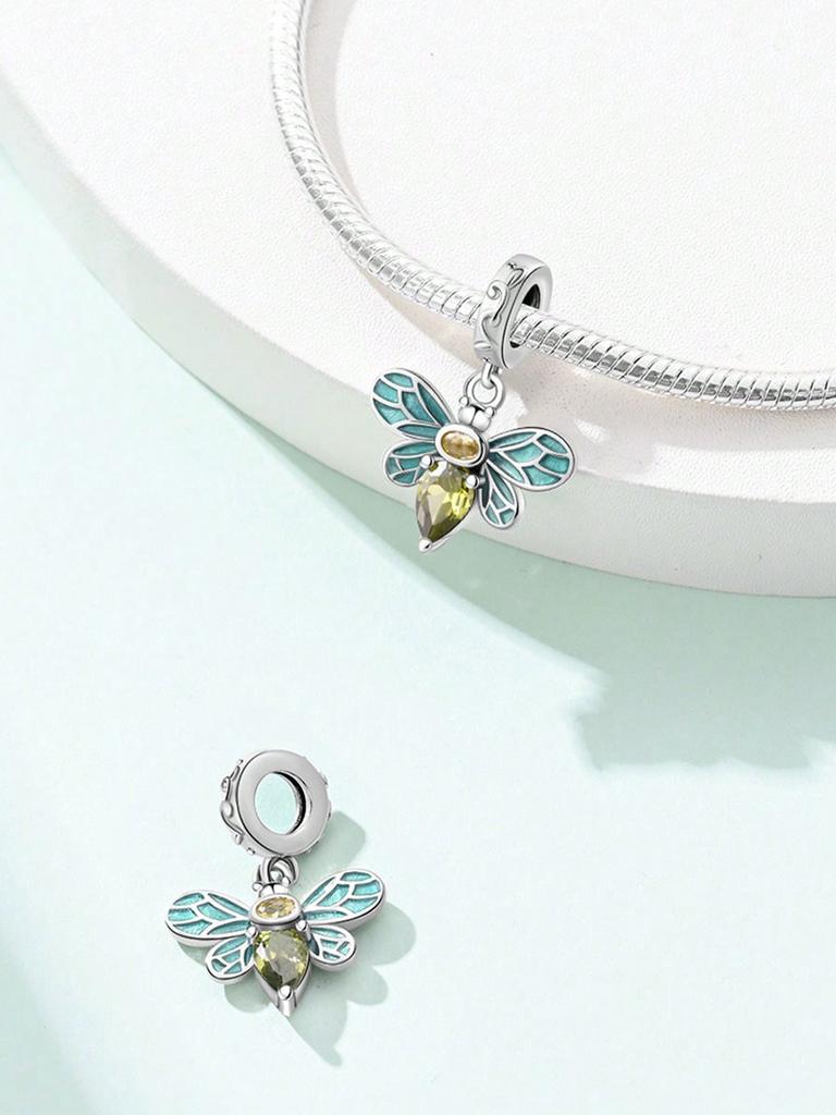 Charms Plata Copper Colors Cute Bees And Dragonflies Beads Charm Pendant For Original Bracelet For Women Diy Jewelry Love Gift