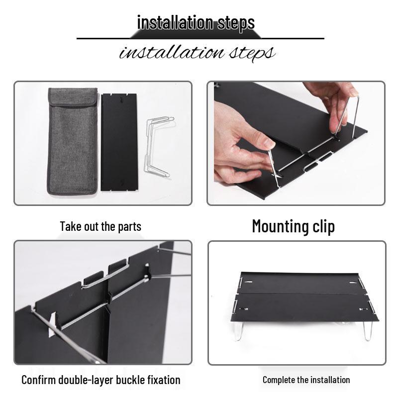 Portable Folding Aluminum Camping Table - Lightweight, Multi-purpose for Outdoor Activities