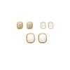 Three-piece set of pearl silver needle earrings, women's simple and exquisite earrings, Japanese and Korean temperament fashion versatile ear jewelry