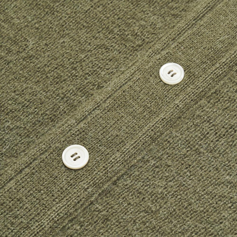 VERNO [Casual] Alpaca Cardigan Knit Olive Green