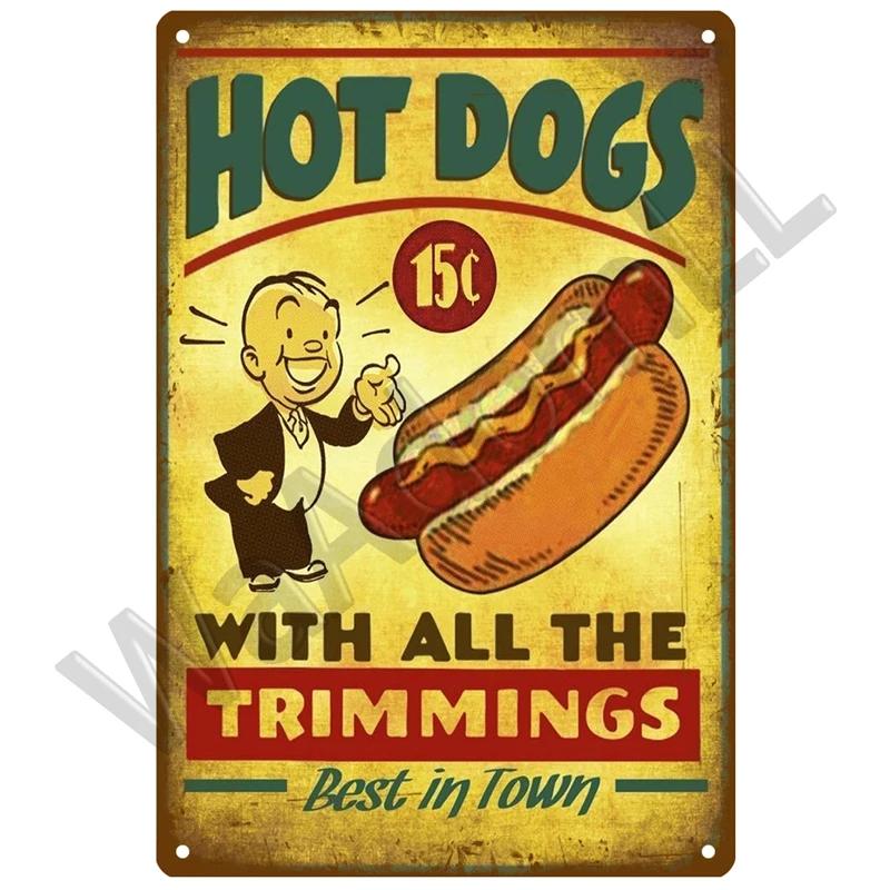 Retro DINER Plåtskylt Poster Vintage Väggposters Metallskylt Dekorativ Väggplatta Köksskylt Metall Vintage Dekor Tillbehör