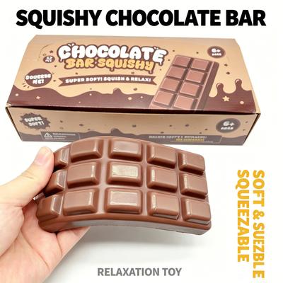 12 Stück/Vollkarton Schokoladen-Butterriegel Schokoriegel Squishy Spielzeug, Langsam aufsteigendes PU Stressabbau Dekompression Fidget für Erwachsene