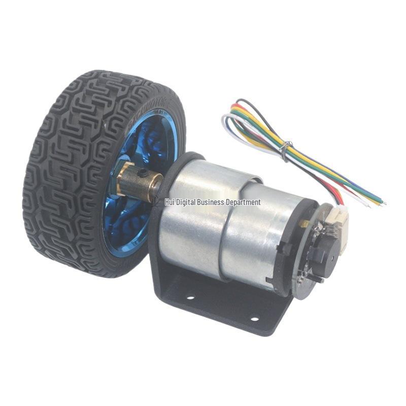 JGB37-520 Hall Encoder DC Gear Motor for 4WD Balance Smart Car, 6V-12V