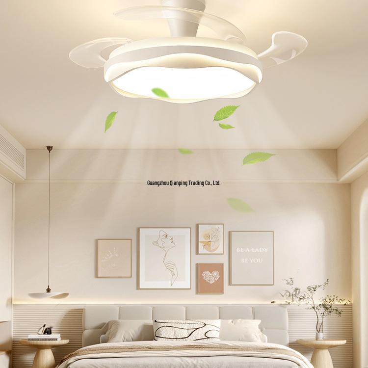 2025 Modern Silent Ceiling Fan with Integrated Light for Bedroom or Restaurant