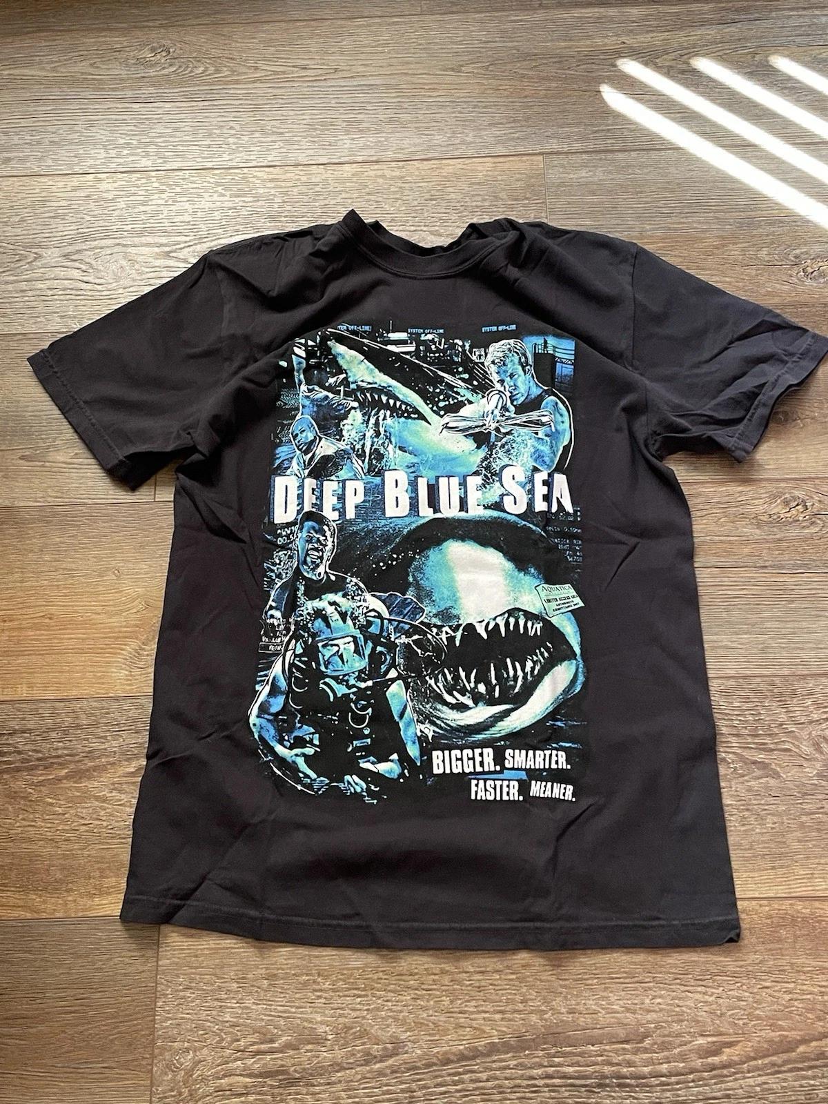 Deep Blue Sea - Shark Movie Rare PROMO  Graphic Tee T-Shirt  Top Mens T-Shirt Tee Top Unisex L