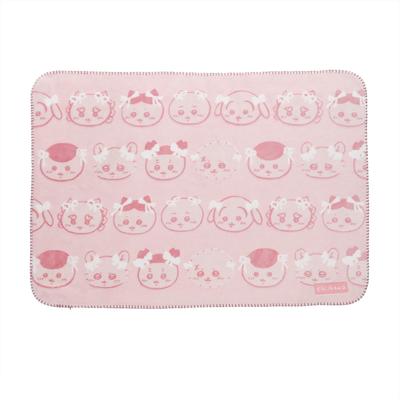 Marushin Chiikawa Ribbon Lap Blanket (Pink), 70cm H X 100cm W, Polyester, Cute, Fluffy, Stylish, Cold Weather Protection, Energy-Saving, 0776018600