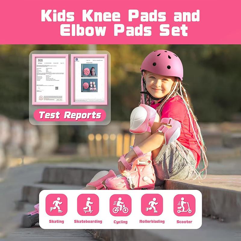Set di Protezioni per Bambini, Ginocchiere Gomitiere Polsiere per Bambini da 3-8 Anni, Protezione di Sicurezza 3-in-1 per Pattinaggio Ciclismo Monopattino, con Borsa per la Conservazione