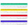 8 Inch/20 Cm Rulers. Pack of 12 of Premium Quality Plastic Transparent Rulers | Yellow, Green, Red, Blue