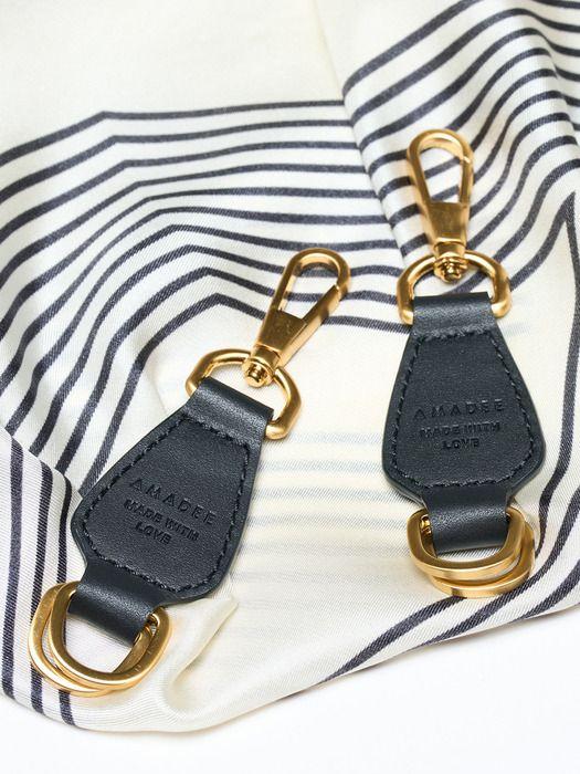 AMADEE Jane Strap Link Full Grain Black Black