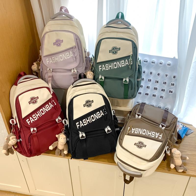 Школьный рюкзак для ученика средней школы Женский рюкзак большой вместимости зелёный — фото 6