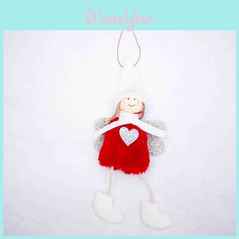Cute And Soft Angel Plush Doll In Festive Colors For Christmas Decoration